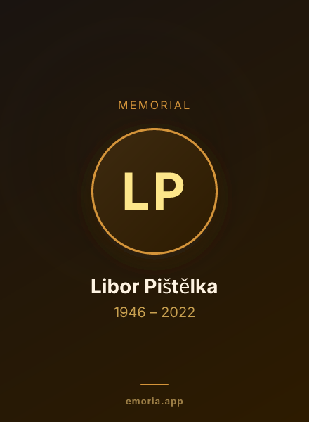 Memorial portrait of Libor Pištělka