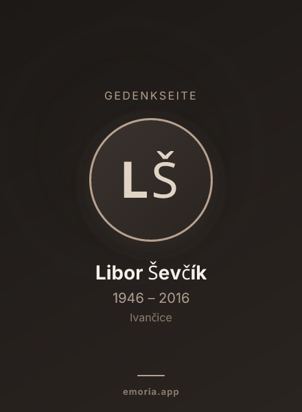 Gedenkportrait von Libor Ševčík