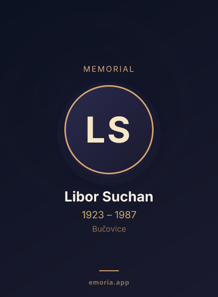 Memorial portrait of Libor Suchan