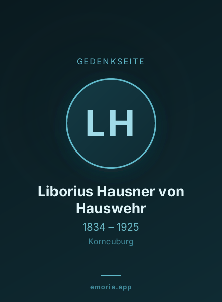 Gedenkportrait von Liborius Hausner von Hauswehr