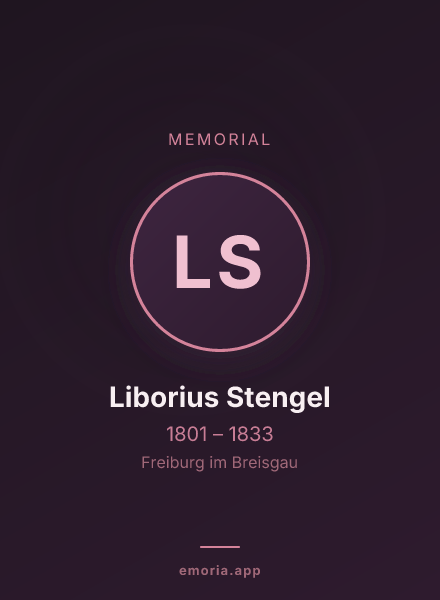 Memorial portrait of Liborius Stengel