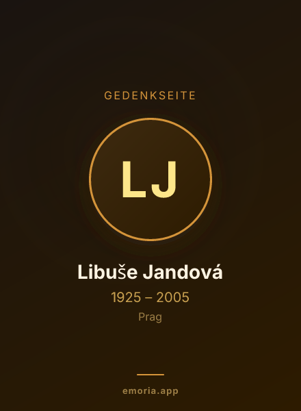 Gedenkportrait von Libuše Jandová