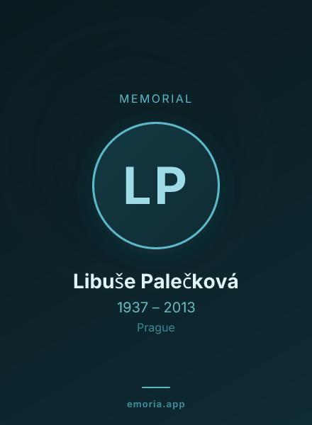 Memorial portrait of Libuše Palečková