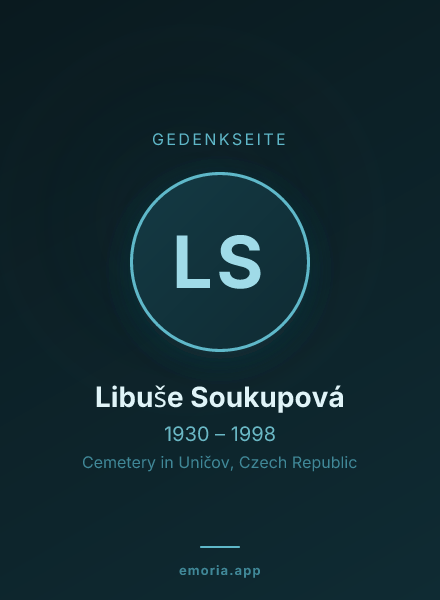 Gedenkportrait von Libuše Soukupová