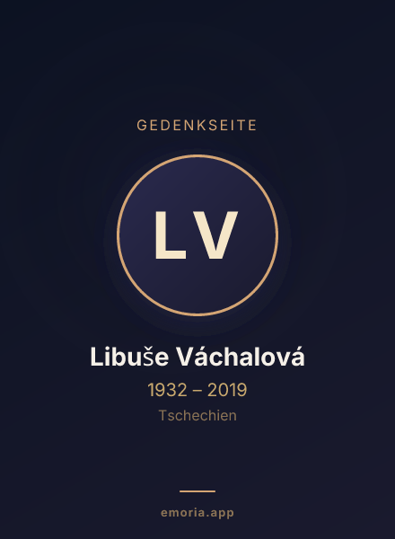Gedenkportrait von Libuše Váchalová