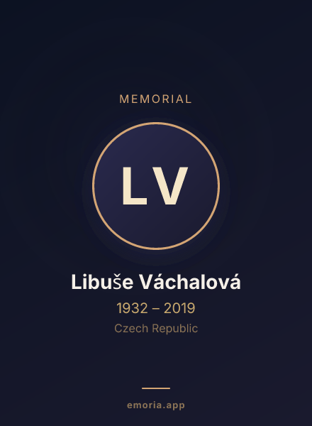 Memorial portrait of Libuše Váchalová