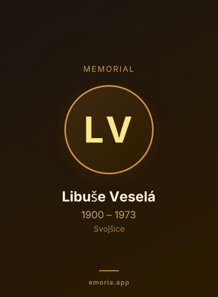 Memorial portrait of Libuše Veselá