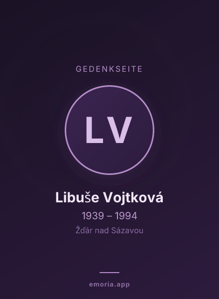 Gedenkportrait von Libuše Vojtková