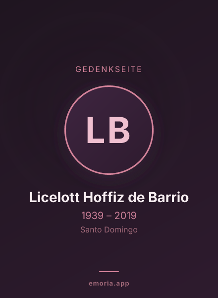 Gedenkportrait von Licelott Hoffiz de Barrio