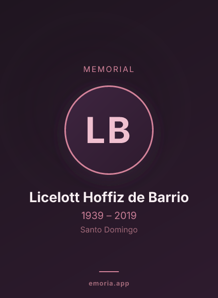 Memorial portrait of Licelott Hoffiz de Barrio