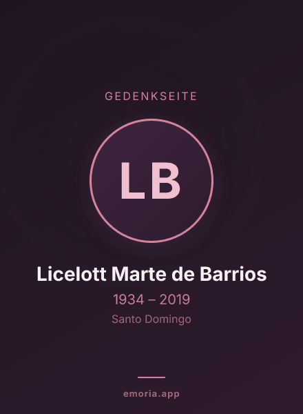 Gedenkportrait von Licelott Marte de Barrios