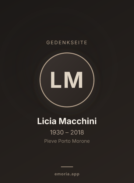 Gedenkportrait von Licia Macchini