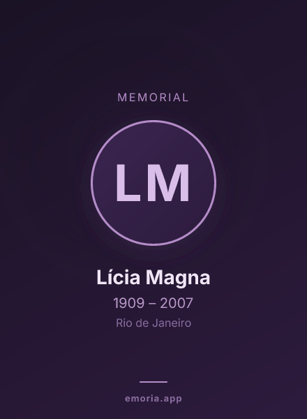 Memorial portrait of Lícia Magna