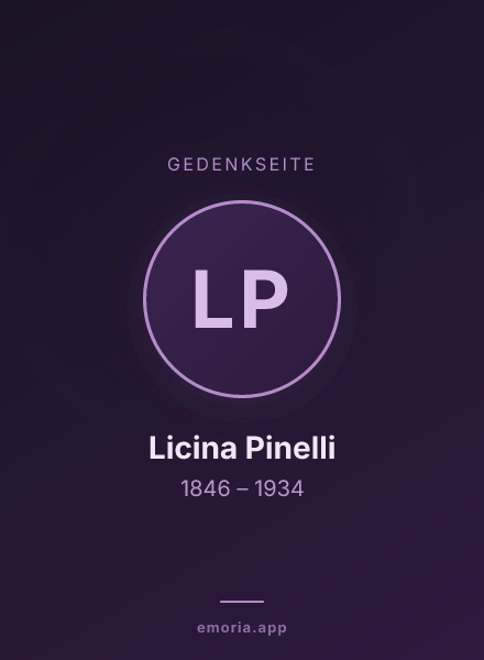 Gedenkportrait von Licina Pinelli