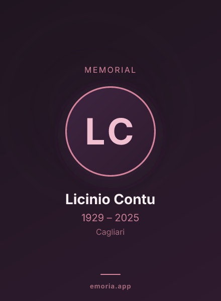 Memorial portrait of Licinio Contu