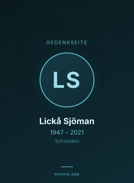 Gedenkportrait von Lickå Sjöman