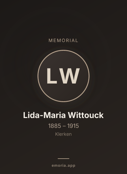Memorial portrait of Lida-Maria Wittouck