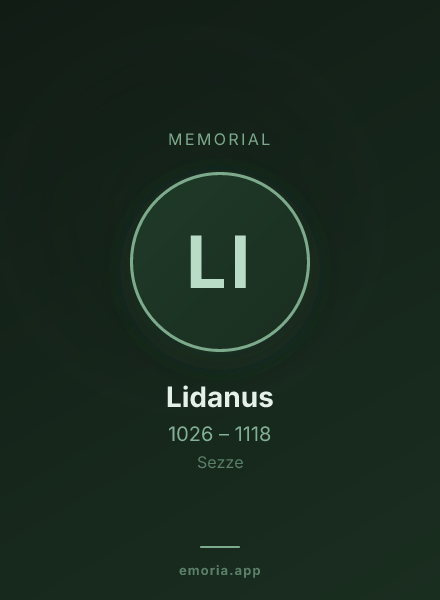 Memorial portrait of Lidanus