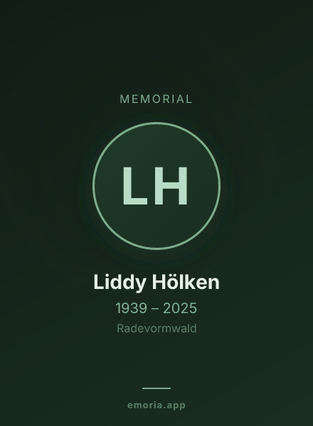 Memorial portrait of Liddy Hölken