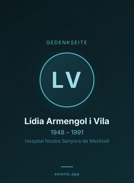 Gedenkportrait von Lídia Armengol i Vila