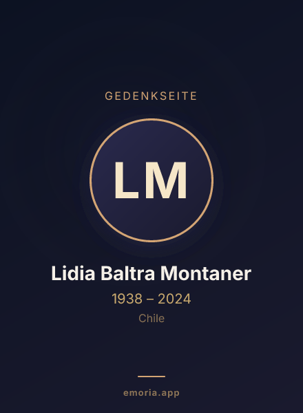 Gedenkportrait von Lidia Baltra Montaner