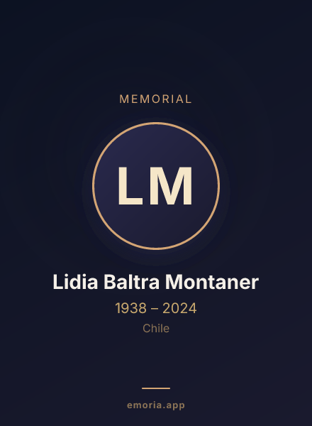 Memorial portrait of Lidia Baltra Montaner
