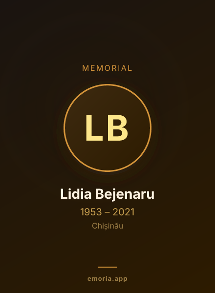 Memorial portrait of Lidia Bejenaru