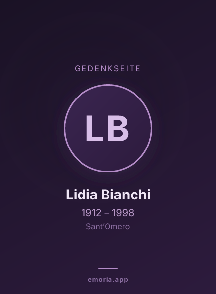 Gedenkportrait von Lidia Bianchi
