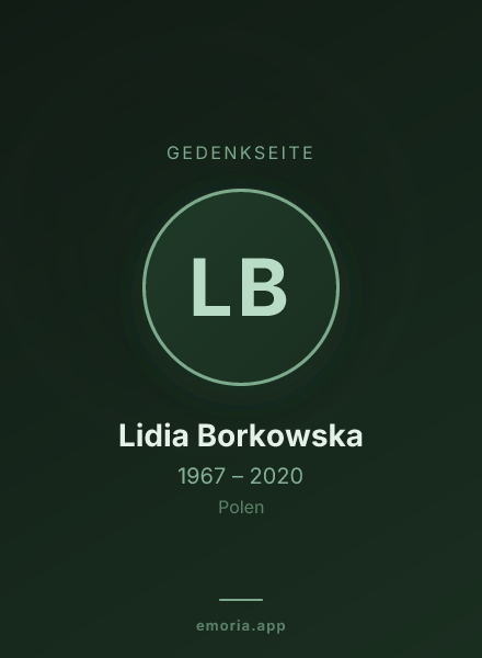 Gedenkportrait von Lidia Borkowska