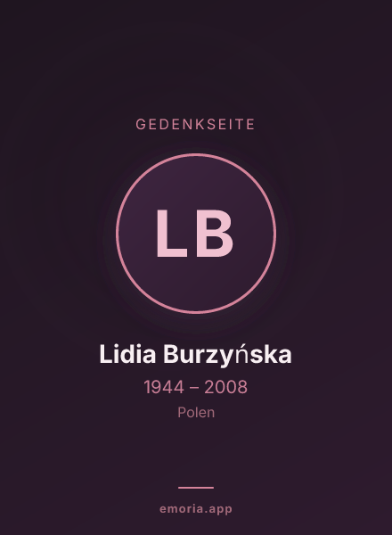 Gedenkportrait von Lidia Burzyńska