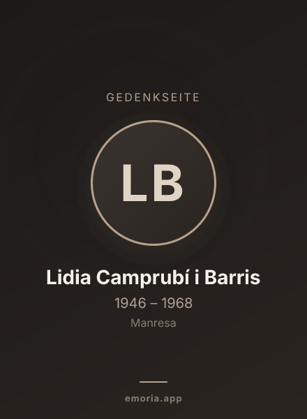 Gedenkportrait von Lidia Camprubí i Barris