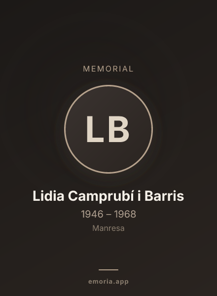 Memorial portrait of Lidia Camprubí i Barris