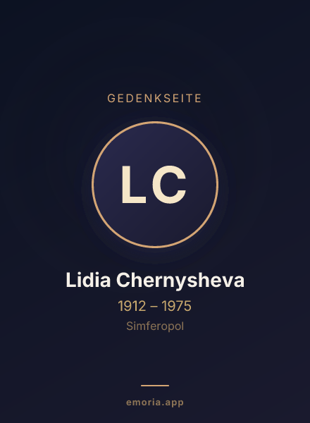 Gedenkportrait von Lidia Chernysheva