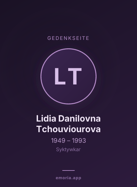 Gedenkportrait von Lidia Danilovna Tchouviourova