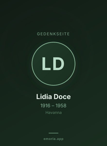Gedenkportrait von Lidia Doce