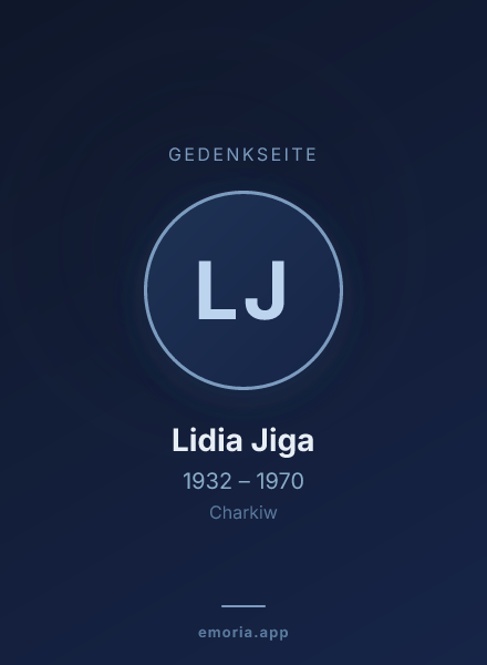 Gedenkportrait von Lidia Jiga
