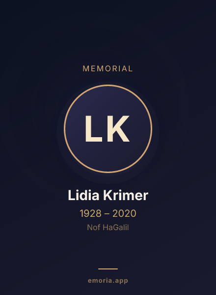 Memorial portrait of Lidia Krimer
