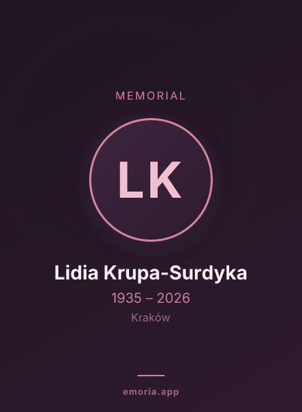 Memorial portrait of Lidia Krupa-Surdyka