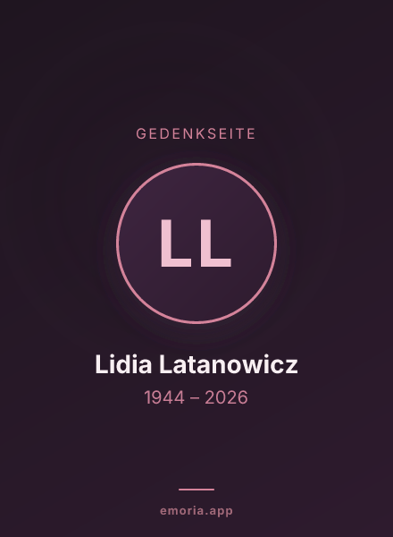Gedenkportrait von Lidia Latanowicz