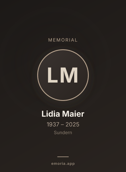 Memorial portrait of Lidia Maier
