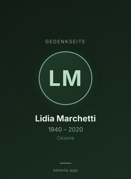 Gedenkportrait von Lidia Marchetti