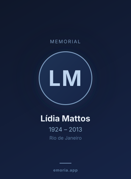 Memorial portrait of Lídia Mattos