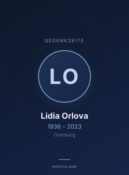 Gedenkportrait von Lidia Orlova
