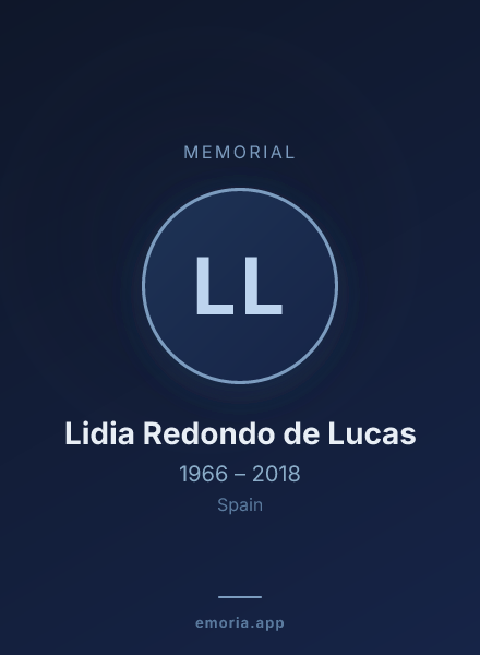 Memorial portrait of Lidia Redondo de Lucas