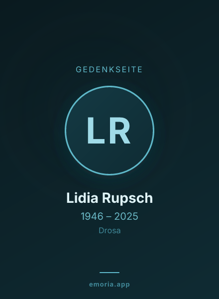 Gedenkportrait von Lidia Rupsch