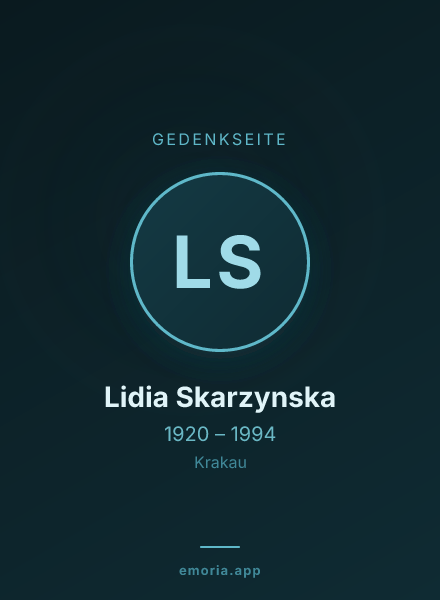 Gedenkportrait von Lidia Skarzynska