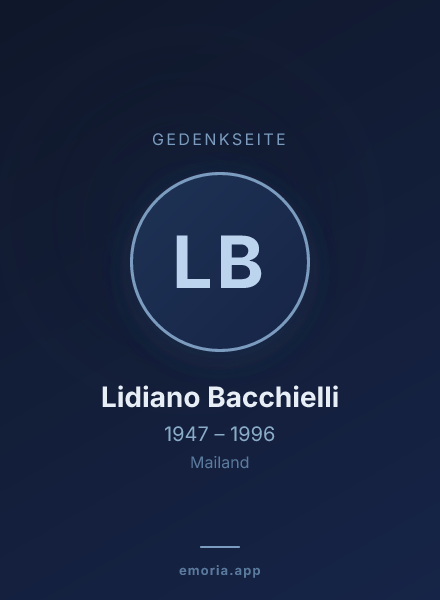Gedenkportrait von Lidiano Bacchielli
