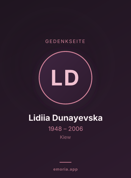 Gedenkportrait von Lidiia Dunayevska