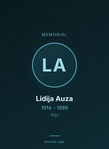 Memorial portrait of Lidija Auza