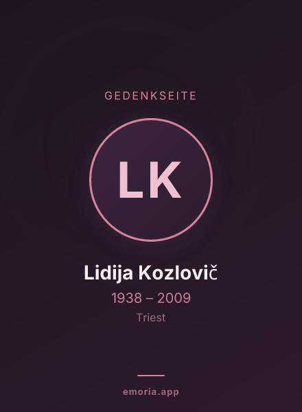Gedenkportrait von Lidija Kozlovič
